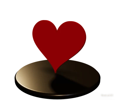 Heart — Name plate for a pet bowl stand