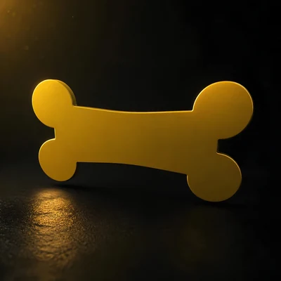 Knochen – Namensschild für den Napfständer