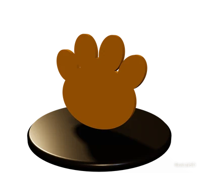 Huella — Placa con nombre para el soporte de cuencos