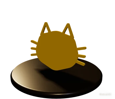 Cat — Name plate for a pet bowl stand