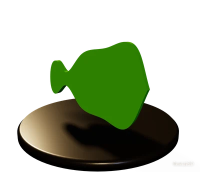 Fish — Name plate for a pet bowl stand