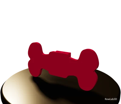 Chew bone — Name plate for a pet bowl stand