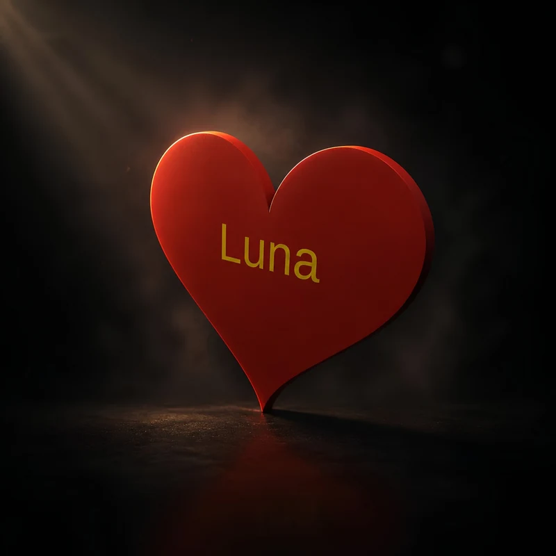 Name: Luna – Namensschild für den Napfständer