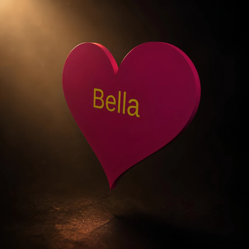 Name: Bella – Namensschild für den Napfständer