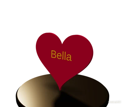 Name: Bella – Namensschild für den Napfständer