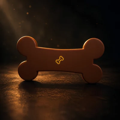Symbol: Knochen – Namensschild für den Napfständer