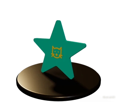 Icon: cat — Name plate for a pet bowl stand