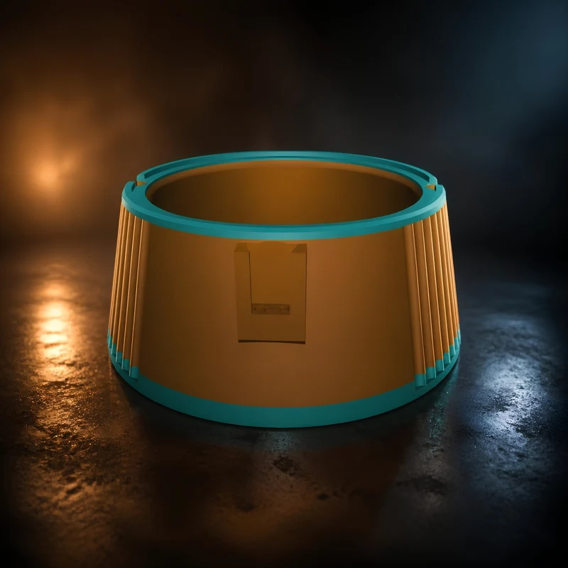 Ribbed stand, two colours — Pet bowl stand
