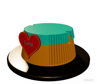 Set - ribbed, name on the plate — Pet bowl stand set